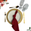 Gold/Red/White Table Decor
