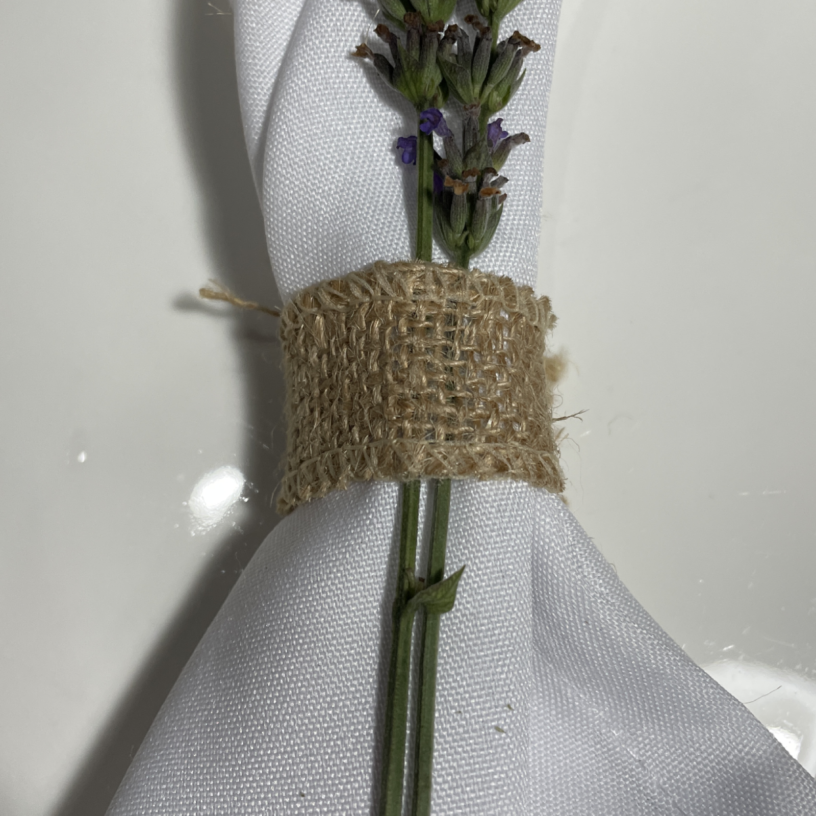 Hessian napkin ring Hessian napkin ring