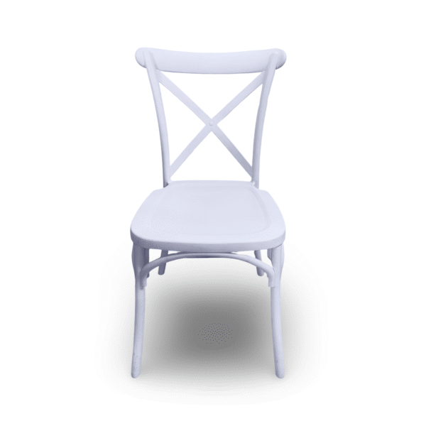 white cross backchair