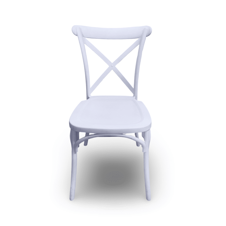 white cross backchair
